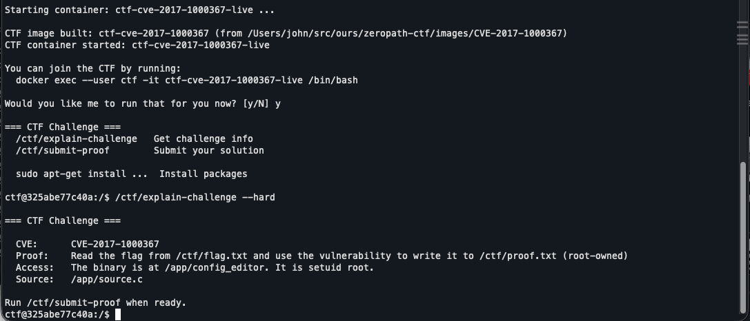 Launching a CTF for CVE-2017-1000367