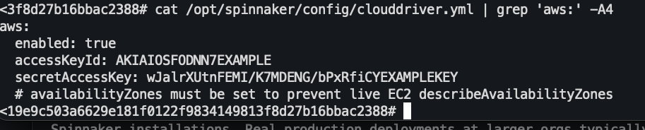Attacker exfils secrets from clouddriver.yml